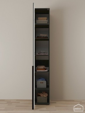 Шкаф с антресолью Linnea MHR-1A-2 2450х400х510 (Графит-М 11.1.25) в Чебаркуле - chebarkul.mebel24.online | фото 4