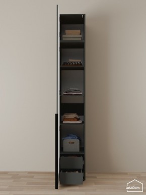 Шкаф с антресолью Linnea MHR-1A-4 2450х400х510 (Графит-М 11.1.25) в Чебаркуле - chebarkul.mebel24.online | фото 4