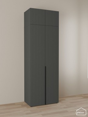 Шкаф с антресолью Linnea MHR-2A-3 2450х800х510 (Графит-М 11.1.25) в Чебаркуле - chebarkul.mebel24.online | фото 1