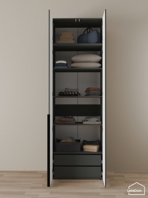 Шкаф с антресолью Linnea MHR-2A-3 2450х800х510 (Графит-М 11.1.25) в Чебаркуле - chebarkul.mebel24.online | фото 5