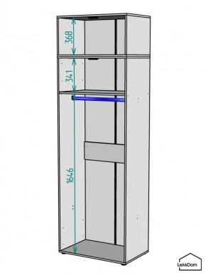 Шкаф с антресолью Linnea MHR-2POA-1 2450х800х510 (Белый-М 11.1.1) в Чебаркуле - chebarkul.mebel24.online | фото 3