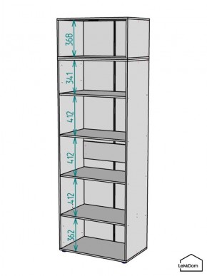 Шкаф с антресолью Linnea MHR-2POA-2 2450х800х510 (Белый-М 11.1.1) в Чебаркуле - chebarkul.mebel24.online | фото 3