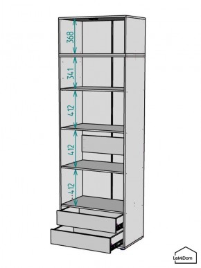 Шкаф с антресолью Linnea MHR-2POA-4 2450х800х510 (Белый-М 11.1.2) в Чебаркуле - chebarkul.mebel24.online | фото 3