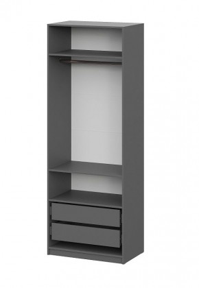 Шкаф ШК-5 + 2 полки + ящики (800) Графит в Чебаркуле - chebarkul.mebel24.online | фото 4