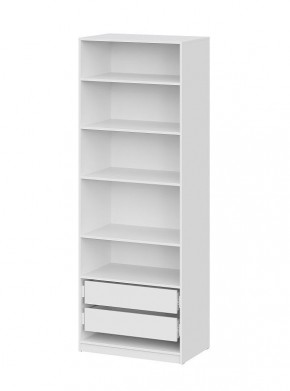 Шкаф ШК-5 + 4 полки + ящики (800) Белый текстурный в Чебаркуле - chebarkul.mebel24.online | фото