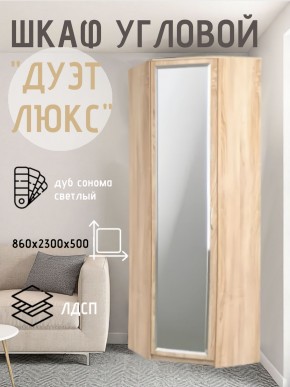 Шкаф угловой Дуэт Люкс с зеркалом в Чебаркуле - chebarkul.mebel24.online | фото 1