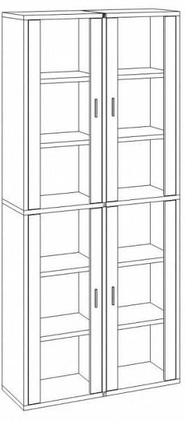 Шкаф-витрина Домино СУ(ш2в2)+4ФС в Чебаркуле - chebarkul.mebel24.online | фото 3