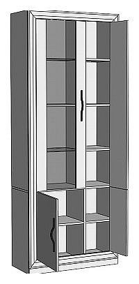 Шкаф-витрина Нобиле ШВтВ-ФСД-ФГК в Чебаркуле - chebarkul.mebel24.online | фото 2