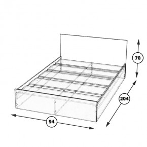 Стандарт Кровать 0900, цвет дуб сонома, ШхГхВ 93,5х203,5х70 см., сп.м. 900х2000 мм., без матраса, основание есть в Чебаркуле - chebarkul.mebel24.online | фото 4