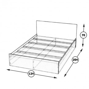 Стандарт Кровать 1200, цвет дуб сонома, ШхГхВ 123,5х203,5х70 см., сп.м. 1200х2000 мм., без матраса, основание есть в Чебаркуле - chebarkul.mebel24.online | фото