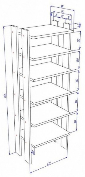 Стеллаж для обуви Cross СТЕЛ1 в Чебаркуле - chebarkul.mebel24.online | фото 4