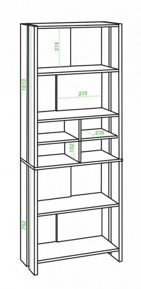 Стеллаж Домино Lite СТЛ-ОВХ в Чебаркуле - chebarkul.mebel24.online | фото 2