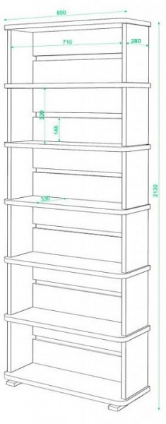 Стеллаж Домино СБ-25/6 в Чебаркуле - chebarkul.mebel24.online | фото 2