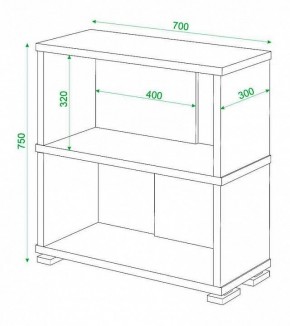 Стеллаж книжный Домино нельсон СБ-10_2 в Чебаркуле - chebarkul.mebel24.online | фото 3
