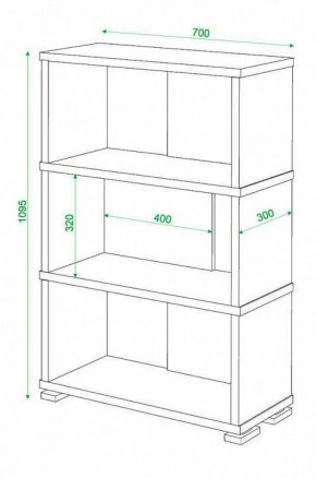 Стеллаж книжный Домино нельсон СБ-10_3 в Чебаркуле - chebarkul.mebel24.online | фото 3