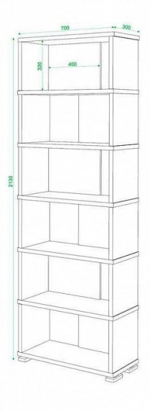 Стеллаж книжный Домино нельсон СБ-10_6 в Чебаркуле - chebarkul.mebel24.online | фото 3