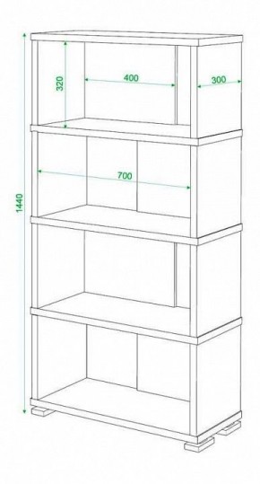 Стеллаж книжный Домино СБ-10_4 в Чебаркуле - chebarkul.mebel24.online | фото 2