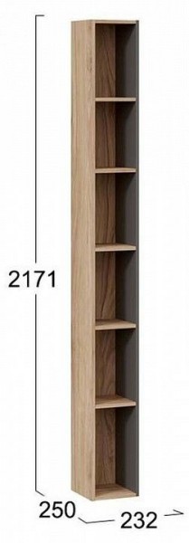 Стеллаж-колонка Порто ТД-393.07.25 в Чебаркуле - chebarkul.mebel24.online | фото 3