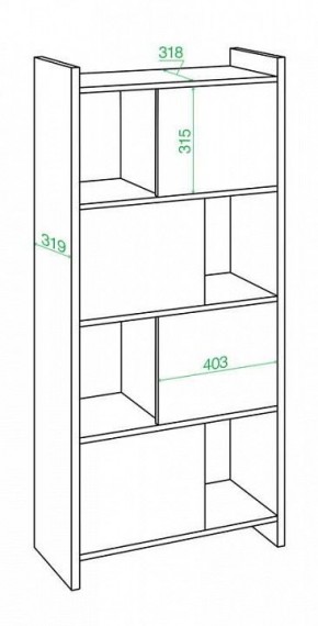 Стеллаж комбинированный Домино Лайт СТЛ-3В в Чебаркуле - chebarkul.mebel24.online | фото 2