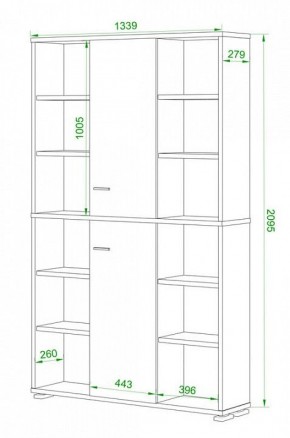 Стеллаж комбинированный Домино ПУ-40-2 в Чебаркуле - chebarkul.mebel24.online | фото 2