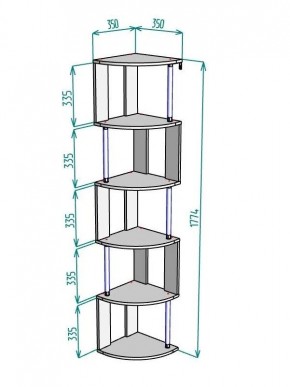 Стеллаж Maria S113-MA (Белый) в Чебаркуле - chebarkul.mebel24.online | фото 3