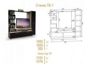 Стенка для гостиной ТВ-1 в Чебаркуле - chebarkul.mebel24.online | фото 2