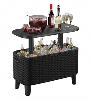Стол Беви Бар (Bevy Bar Large Cool Bar), графит в Чебаркуле - chebarkul.mebel24.online | фото 3