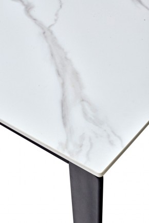 Стол CORNER 120 MATT WHITE MARBLE SOLID CERAMIC / BLACK, ®DISAUR в Чебаркуле - chebarkul.mebel24.online | фото 3