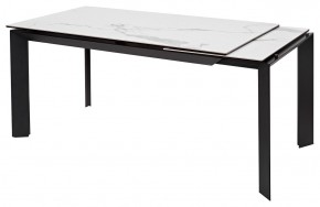 Стол CREMONA 140 MATTE STATUARIO Белый мрамор матовый, керамика/ черный каркас, ®DISAUR в Чебаркуле - chebarkul.mebel24.online | фото 6