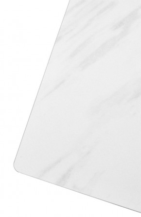 Стол FONDI 180 MARBLES KL-99 Белый мрамор матовый, итальянская керамика/ черный каркас, ®DISAUR в Чебаркуле - chebarkul.mebel24.online | фото 6