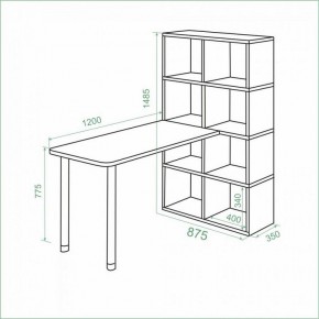 Стол компьютерный Bartolo в Чебаркуле - chebarkul.mebel24.online | фото 2