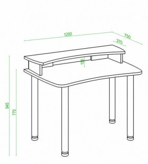 Стол компьютерный Домино Лайт СКЛ-Софт120МО+НКИЛ120 в Чебаркуле - chebarkul.mebel24.online | фото 2