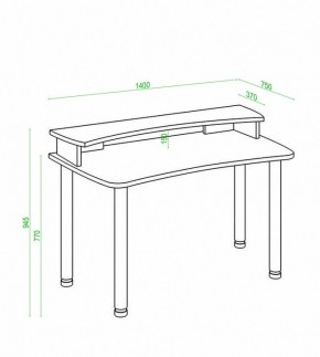 Стол компьютерный Домино Лайт СКЛ-Софт140МО+НКИЛ140 в Чебаркуле - chebarkul.mebel24.online | фото 4