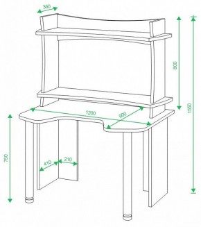 Стол компьютерный Домино lite СКЛ-Игр120 в Чебаркуле - chebarkul.mebel24.online | фото 2