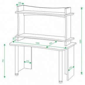 Стол компьютерный Домино Lite СКЛ-Софт140+НКИЛ140 в Чебаркуле - chebarkul.mebel24.online | фото 2