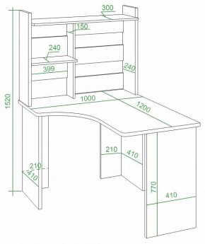 Стол компьютерный Домино Lite СКЛ-Угл120+НКЛ-100 в Чебаркуле - chebarkul.mebel24.online | фото 2