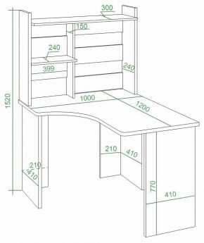 Стол компьютерный Домино Lite СКЛ-Угл120+НКЛ-100 в Чебаркуле - chebarkul.mebel24.online | фото 3