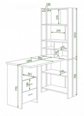 Стол компьютерный Домино Lite СТЛ-ОВ+С100Прям+ТЯЛ в Чебаркуле - chebarkul.mebel24.online | фото 2