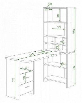 Стол компьютерный Домино Lite СТЛ-ОВ+С120Прям+ТЯЛ в Чебаркуле - chebarkul.mebel24.online | фото 2