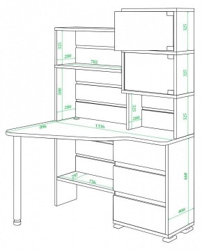 Стол компьютерный Домино нельсон СР-322 в Чебаркуле - chebarkul.mebel24.online | фото 2