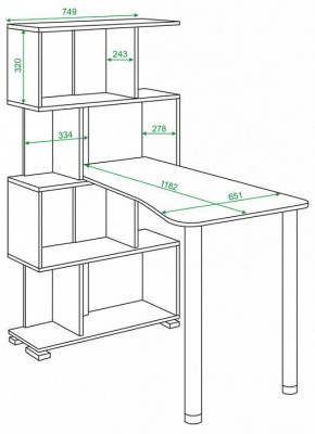 Стол компьютерный Домино СЛ-5-4СТ-2 в Чебаркуле - chebarkul.mebel24.online | фото 2