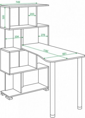 Стол компьютерный Домино СЛ-5-4СТ-2+БД+БЯ в Чебаркуле - chebarkul.mebel24.online | фото 2