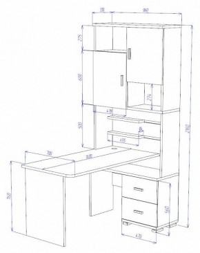 Стол компьютерный Домино СР-720/140 в Чебаркуле - chebarkul.mebel24.online | фото 2