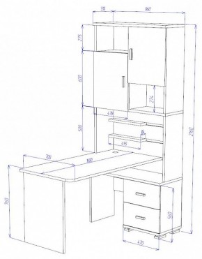 Стол компьютерный Домино СР-720/160 в Чебаркуле - chebarkul.mebel24.online | фото 2