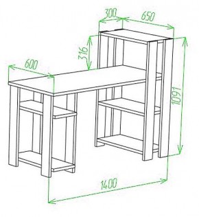 Стол компьютерный Slim СТН-110/140 в Чебаркуле - chebarkul.mebel24.online | фото 2