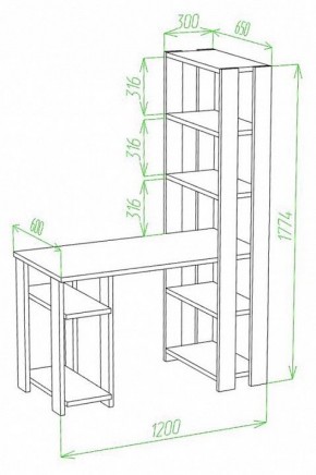 Стол компьютерный Slim СТН-180/120 в Чебаркуле - chebarkul.mebel24.online | фото 2