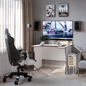 Стол компьютерный ВАРДИГ K2 100x82, белый/черный в Чебаркуле - chebarkul.mebel24.online | фото 4