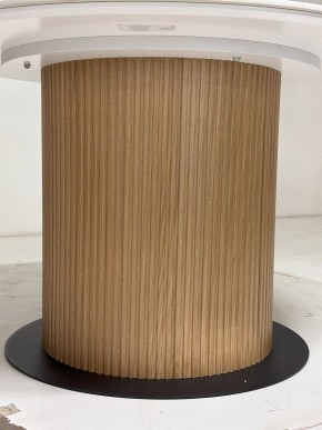 Стол MESA D120 цвет БЕЛЫЙ МРАМОР M326 / Каркас OAK, ®DISAUR в Чебаркуле - chebarkul.mebel24.online | фото 4