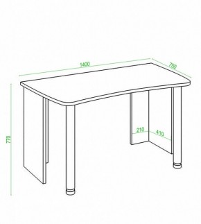 Стол офисный Домино Лайт СКЛ-Софт140 в Чебаркуле - chebarkul.mebel24.online | фото 2