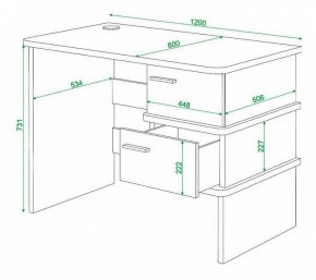 Стол письменный Домино нельсон СД-15С в Чебаркуле - chebarkul.mebel24.online | фото 3